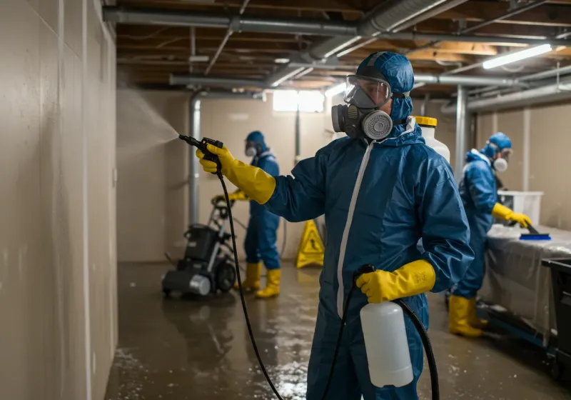 Basement Sanitization and Antimicrobial Treatment process in East Liverpool, OH